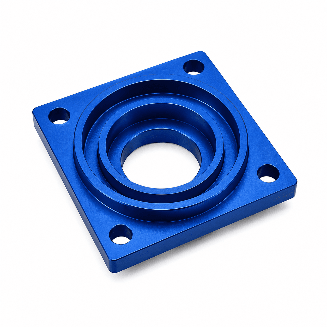 Blue Anodized Al Flange Cover