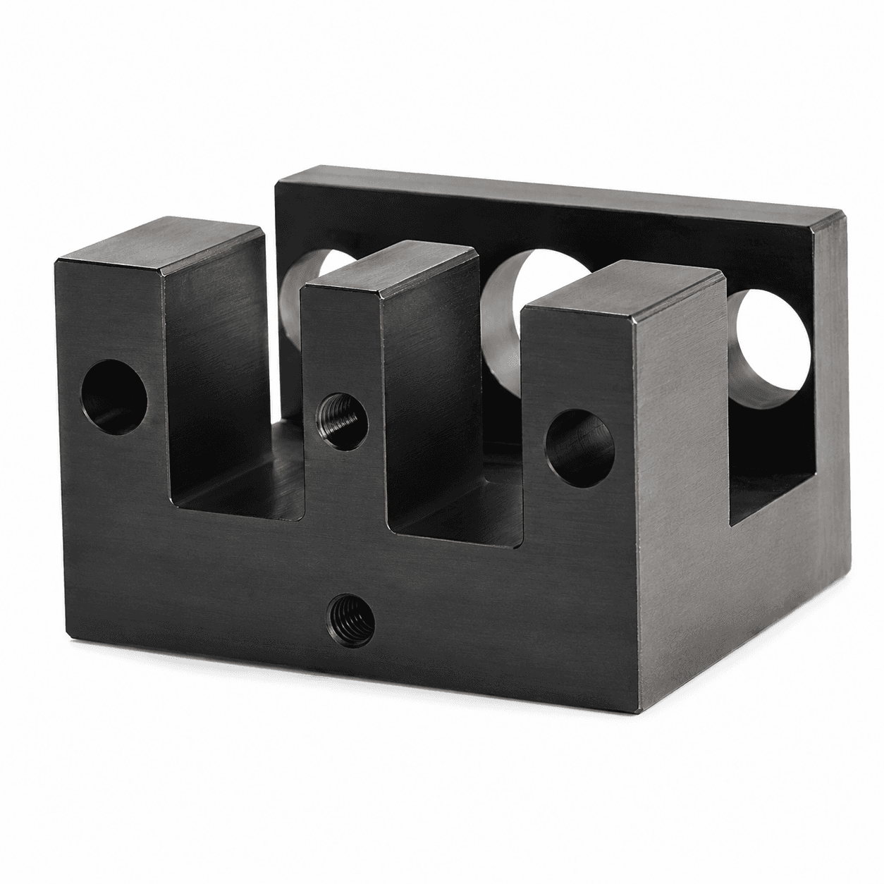 Black-Oxide Steel Dual-V Fixture Base