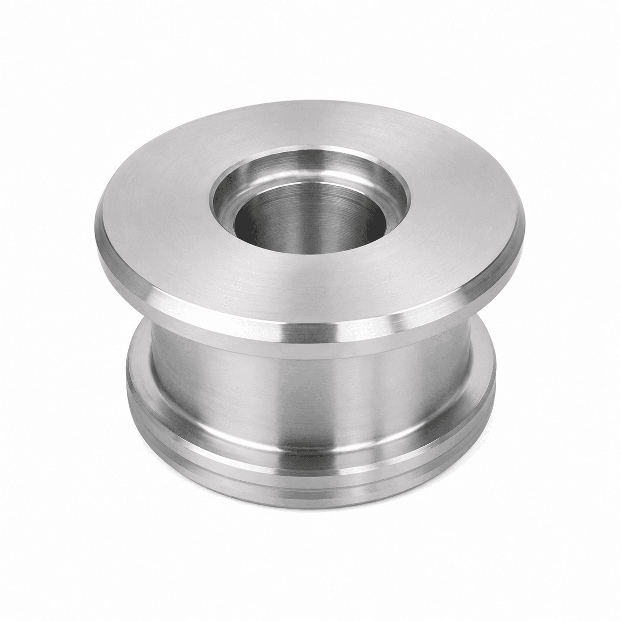 Al Alloy Dual-Flange Precision Bushing